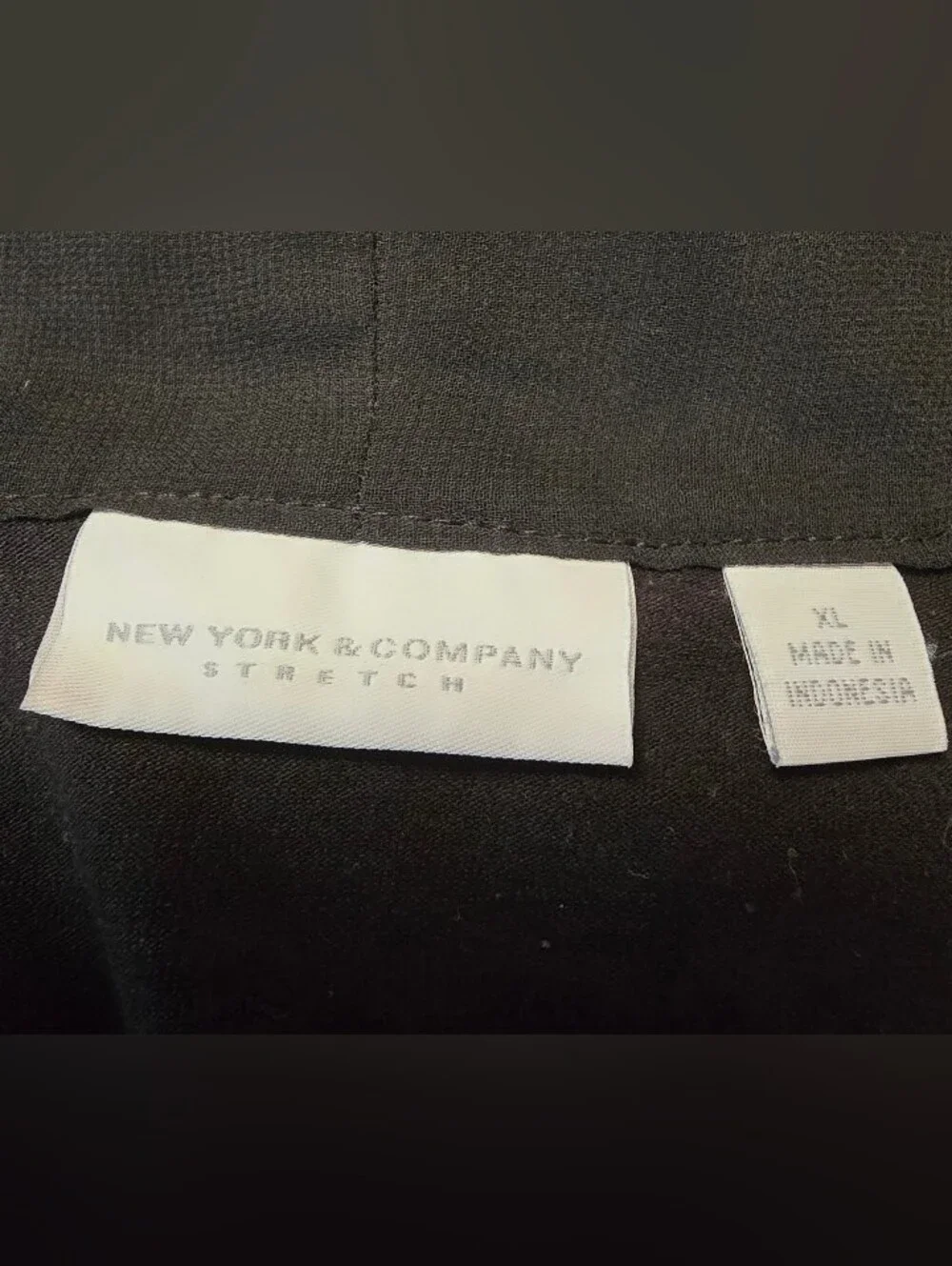 New York & Company Black Tie-Front Blouse XL - Picture 2 of 4